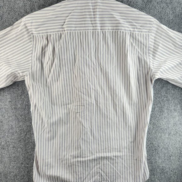 David Donahue Button Up Long Sleeve Striped Colorful Purple Yellow 15.5 32/33 - Picture 13 of 14